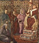 St Francis Preaching before Honorius III, GIOTTO di Bondone